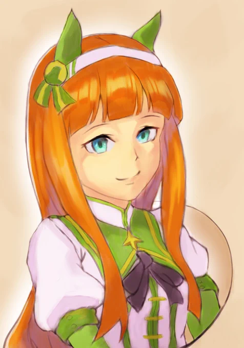 #年の瀬に渾身のイラスト晒すのでフォローしてください 初めてスズカさん描いたときのやつ 
