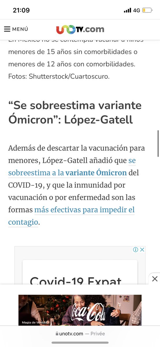 No se que tiene en la cabeza <a href="/HLGatell/">Hugo López-Gatell Ramírez</a> tuve COVID en abril, dos vacunas de pfizer y hace dos dias si positivo a #Omicron sigan cuidándose y no se confíen