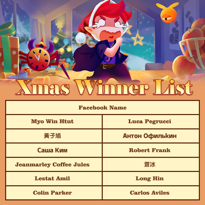 親愛なる魔法使い、先週、キャンペーンが開催されました。今日に、その結果が出て来ました。ぜひチェックしてくださいね〜😘