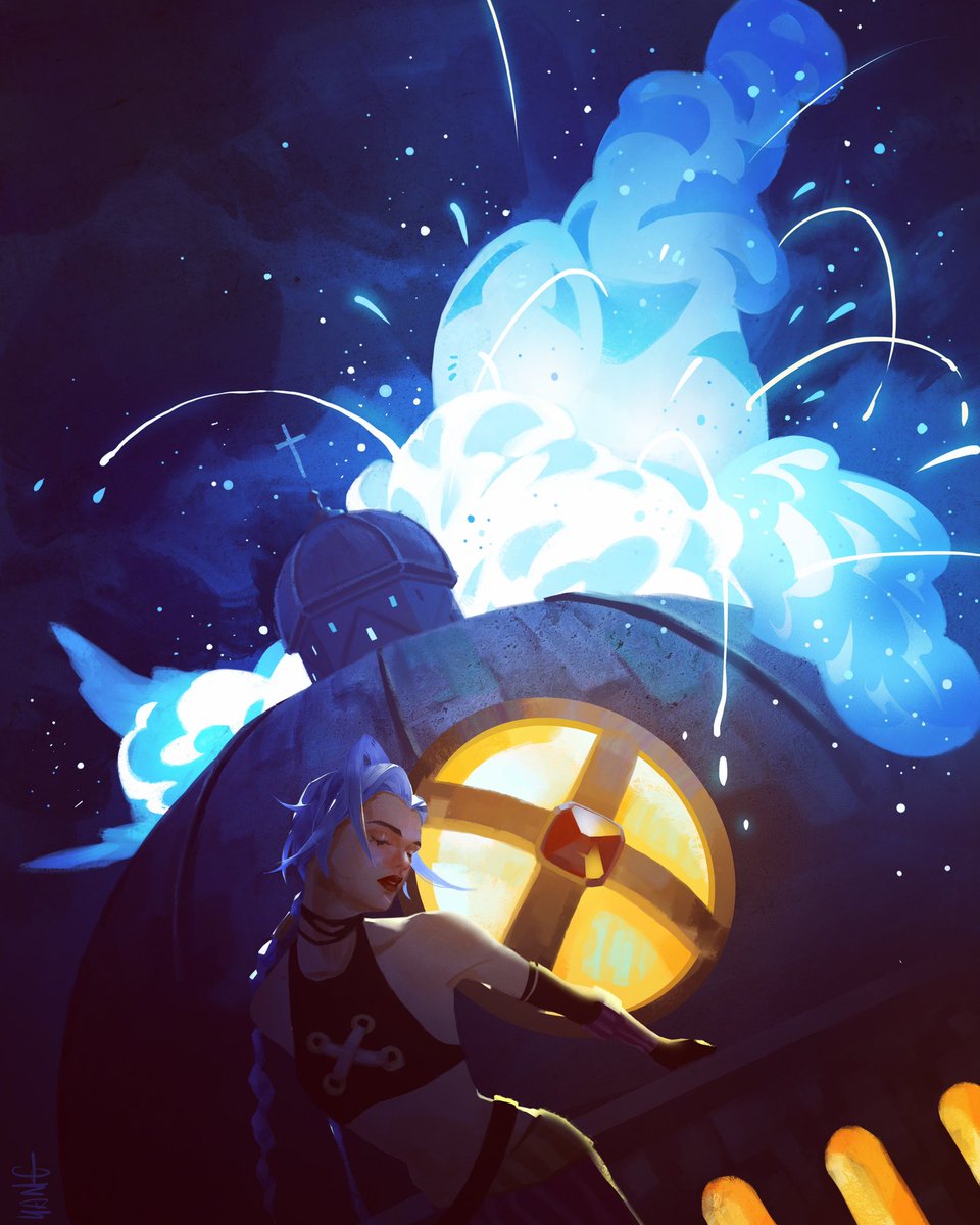 JohnJohn384's tweet photo. Jinx and BOOM!

#Arcane #arcanefanart #LeagueOfLegends #jinx #jinxfanart #illustration https://t.co/Q89zp01cl0
