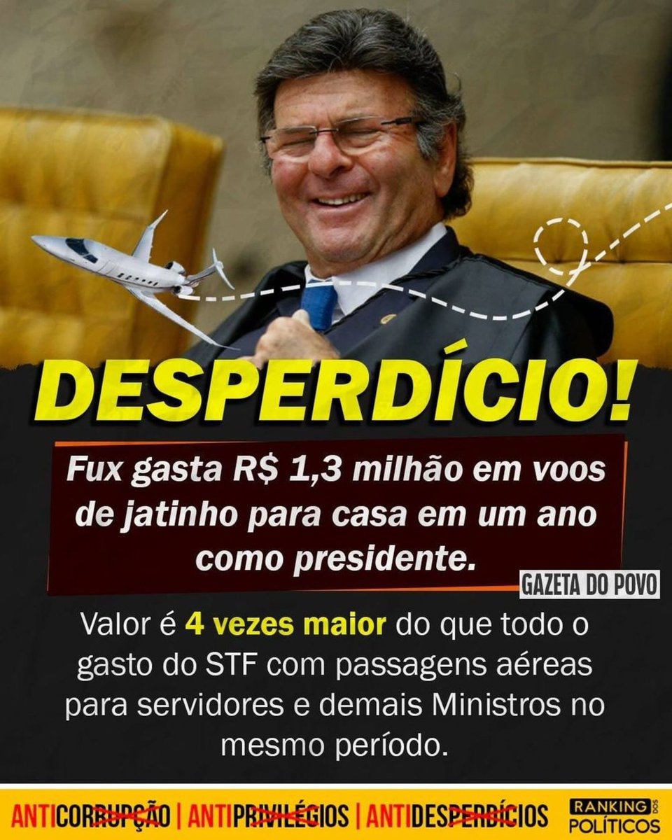 leo_andraderio's tweet photo. Esses Privilégios do STF não podem continuar…
Eles são indicados para proteger a constituição e não “usufruir” de dinheiro público.
#STFVergonhaNacional https://t.co/y1L8vwY0e4