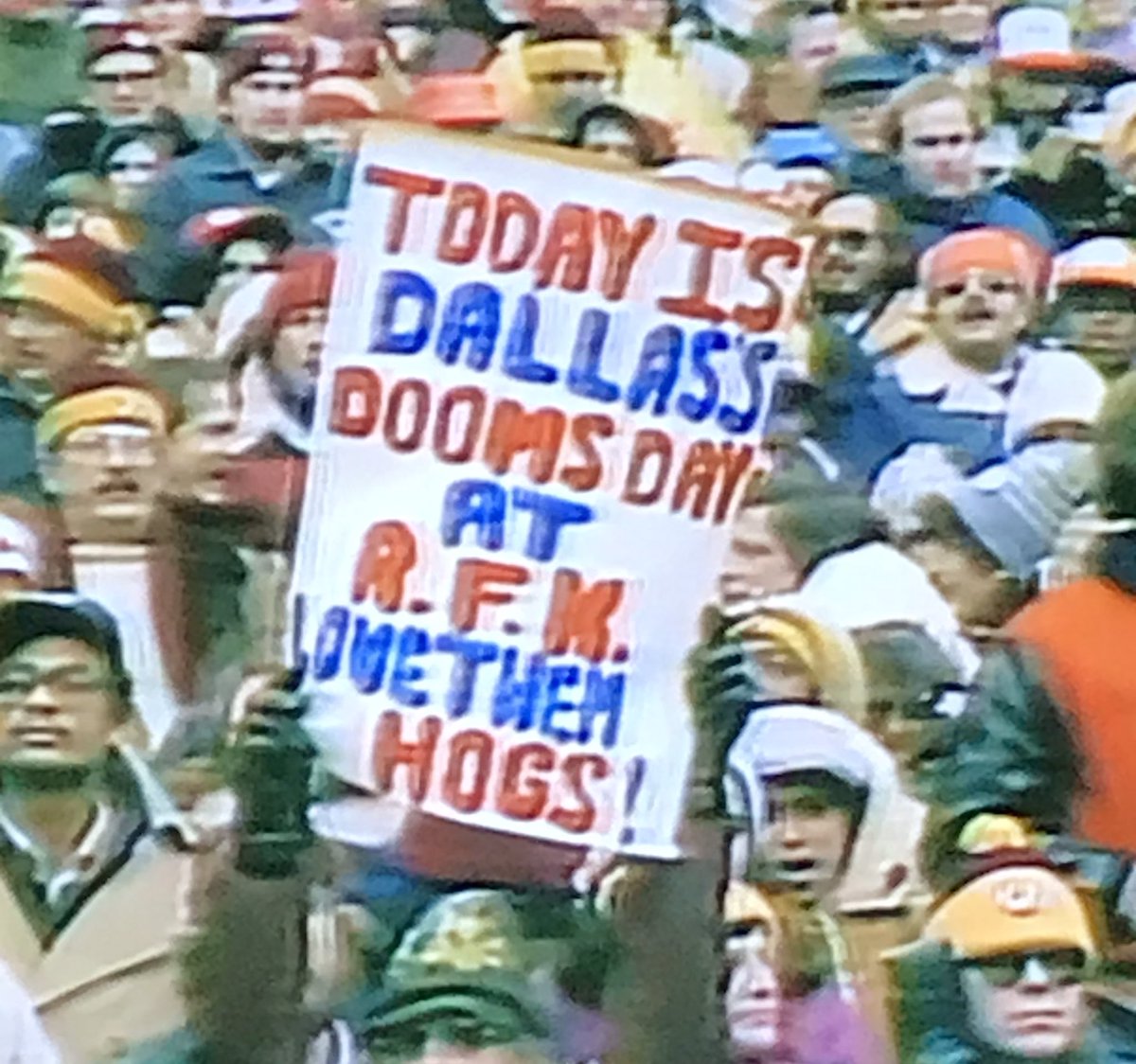 karl_diesel's tweet photo. 1982 Championship. 
“Love Them Hogs” 
(DALLASS 😂) 
#WashingtonFootball 
#WashingtonHogs https://t.co/L0qaBE1QiE