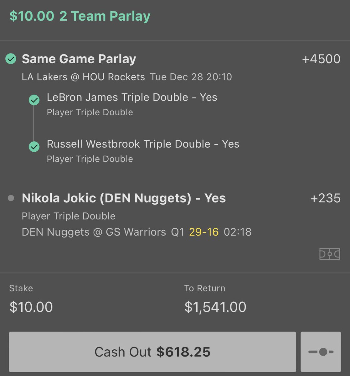 parlaycass's tweet photo. Honestly never put this out cause I thought there was no way #NBA75 #gamblingtwitter #MrTrippleDouble https://t.co/GHluuzfZMD