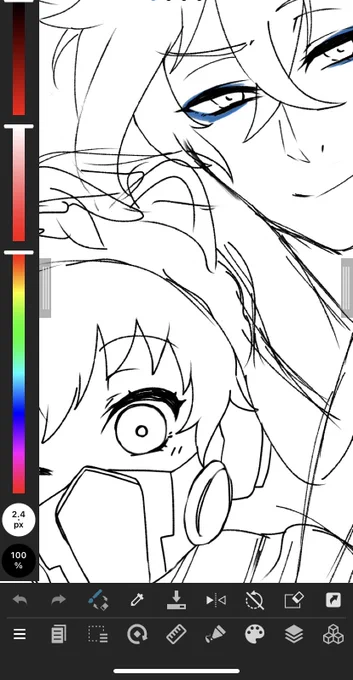 正月進捗……まだ汚いね!!!!!
余力があったらもう一枚描きたい頑張る!!!!! 