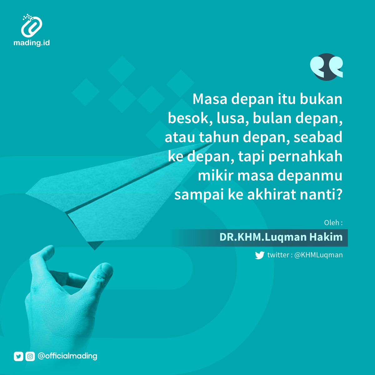officialmading's tweet photo. Mari introspeksi diri dipenghujung tahun ini .
@KHMLuqman
#madingid https://t.co/oDOttZgdUl