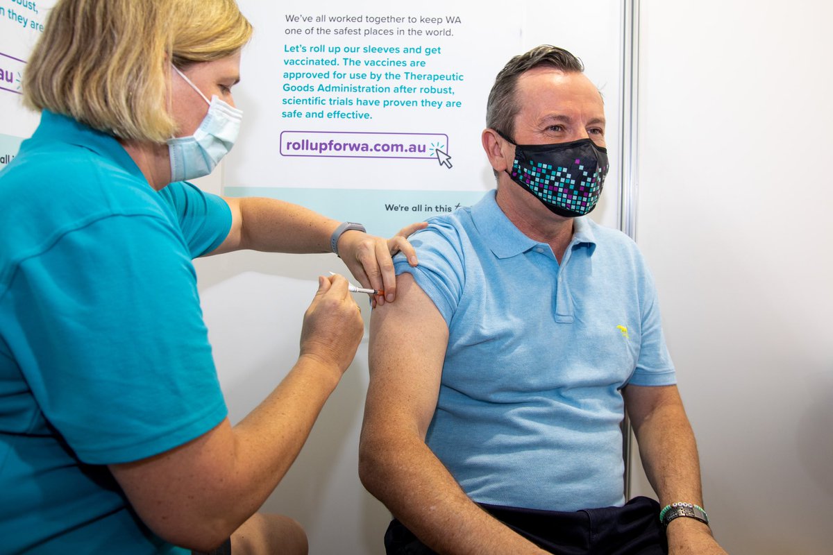 MarkMcGowanMP's tweet photo. I just rolled up for WA again, as it was time to get my third dose. 

We know that a third dose is so important in providing protection against the new Omicron variant. https://t.co/MT0fTPnstT