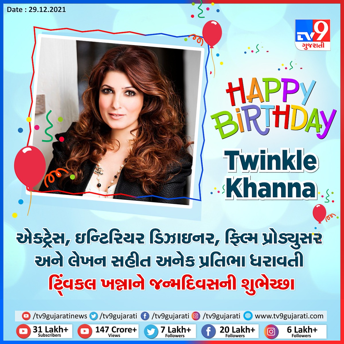 Happy Birthday Twinkle Khanna   