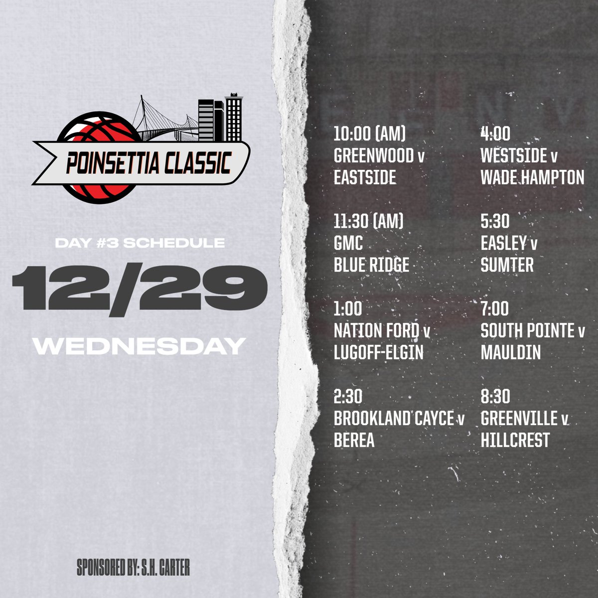 SCHEDULE FOR DAY #3

<a href="/RedRaiderBball/">Coach Anderson</a> <a href="/WHHSBOYSBBALL/">WHHS Basketball</a> @BC_BearcatBball <a href="/BulldogBasketb1/">Bulldog Basketball</a> <a href="/EHS_GamedayLIVE/">EHS_Gameday</a> @GreerCollege @GHS_Boys <a href="/BlueRidgeMensBB/">Blue Ridge Mens Basketball</a> <a href="/GamecocksBball/">Sumter Gamecocks Boys Basketball</a> <a href="/MHSMavsBball/">Coach McClain</a> <a href="/WHHSBOYSBBALL/">WHHS Basketball</a> @NationFordHoops @GHS_Boys <a href="/Hillcrest_Hoops/">Hillcrest Boys’ Basketball</a> @SPBoysBasketba1