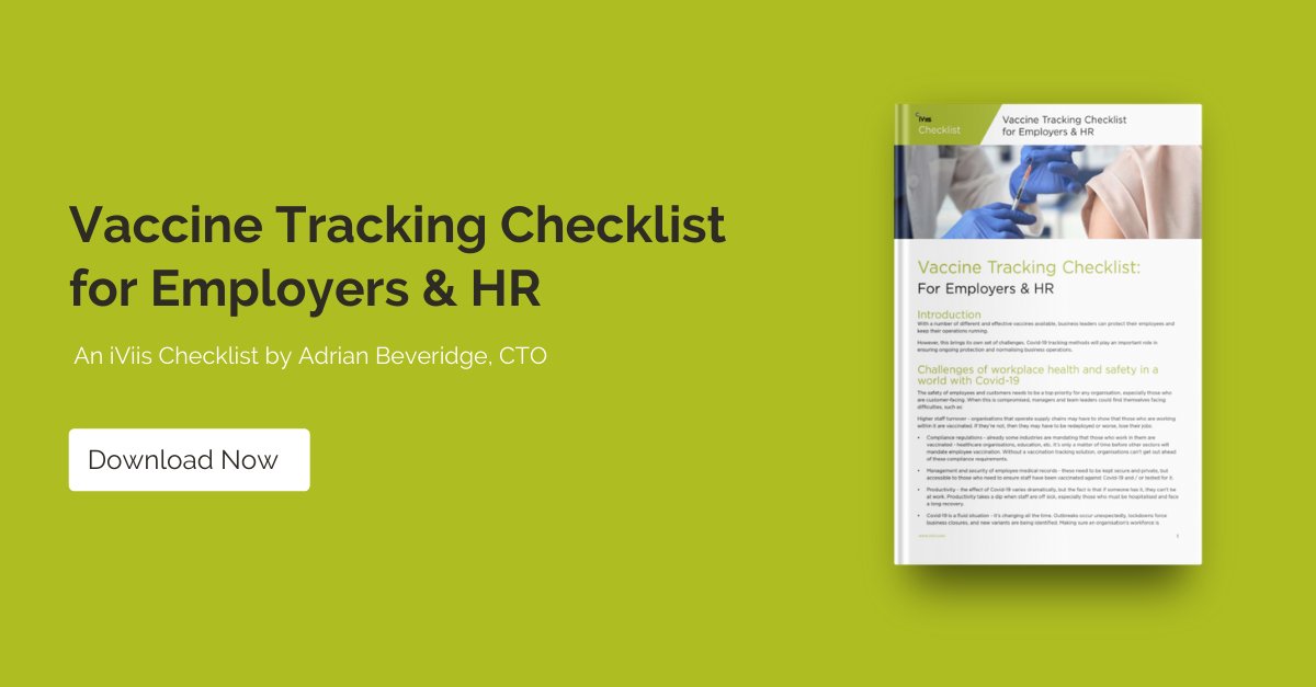 iViisLtd's tweet photo. Looking for a simple solution to track employee and visitor vaccination records? We outline the best methods and tools for the job in our new vaccination tracker guide and checklist:
https://t.co/pREOnAffHB https://t.co/1k3ox4aX8X