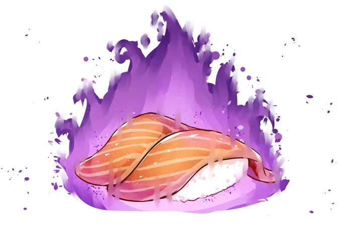 闇のお寿司のイラストです 