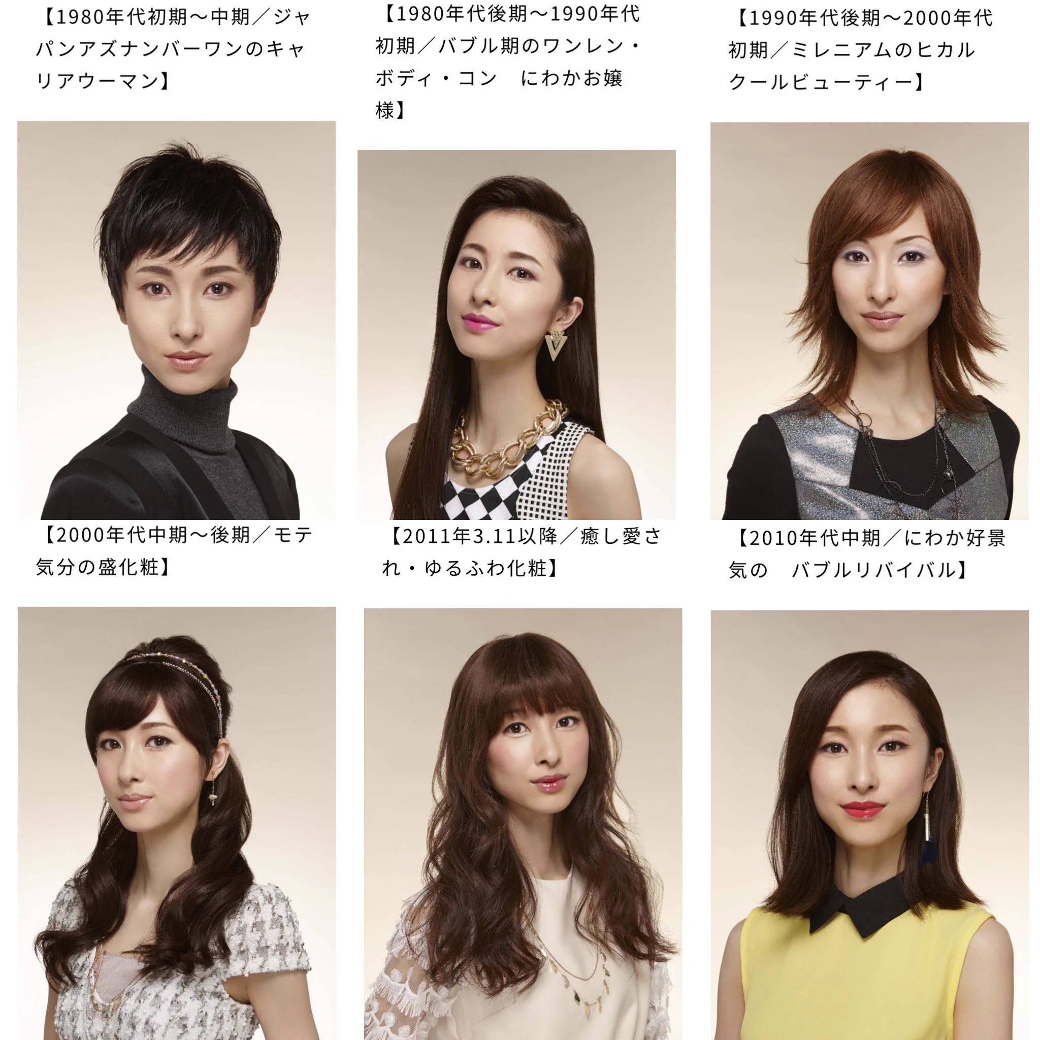 日本女性が辿った美の変遷。100年流行メイクを一人のモデルさんで再現