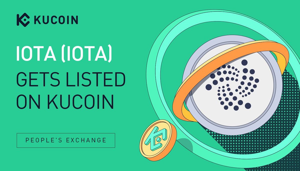 📢 New Listing

$IOTA <a href="/iota/">IOTA</a> gets listed on #KuCoin!

🔹Pairs: IOTA/USDT, IOTA/BTC
🔹Deposit: now open (network: mainnet)
🔹Trading: 9:00 on December 30, 2021 (UTC)
🔹Withdrawals: 10:00 on December 31, 2021 (UTC)

Details: kucoin.com/news/en-iota-i…