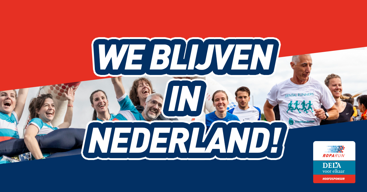 ROPARUN NEDERLAND 🇳🇱 Ook de komende editie van de Roparun vindt volledig plaats in Nederland. Lees het op onze website: bit.ly/3FErZOv