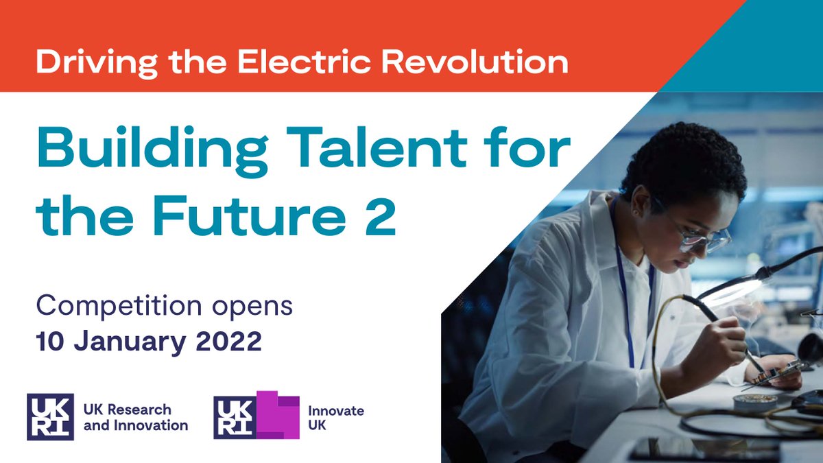 The #DrivingtheElectricRevolution challenge is launching a new competition for developing #skills & #training to build #talent for the future of #PowerElectronics, machines & drives #PEMD.

Competition opens 10 Jan 2022 - More details to come.

#ElectricRevolution #Innovation