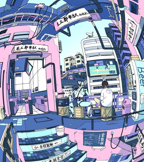 駅前大型ディスプレイ 