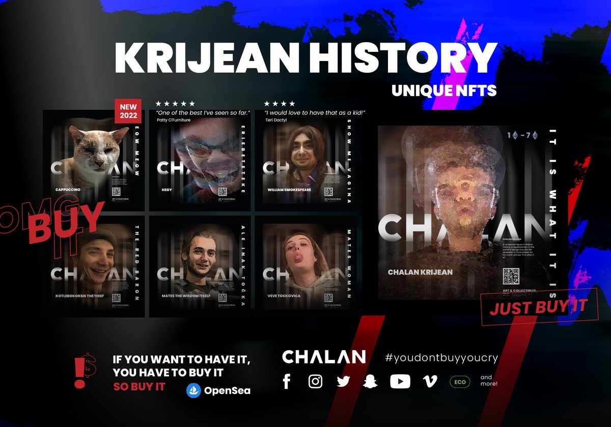 KrijeanM's tweet photo. You don't buy, you cry. It's NFT, what else do you need to know? Just buy it #CHALAN Road to 3774.

https://t.co/HjWeDdUUia… via 
@opensea

#nfts #collection #crypto #NFTCommunity #opensea #marketplace #hellofuture #1ETH https://t.co/pqDdxyGHdl