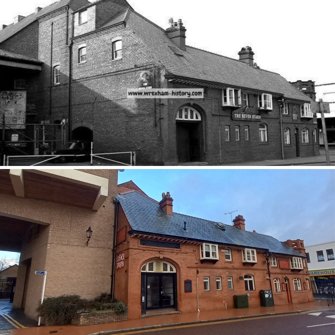 @PubsCymru Seven Stars | @SaithSeren pub, #Wrexham built in 1898 The double doors once led to the variously-named Empire Music Hall (est 1902), Empire Picture Palace, Empire Theatre & Empire Picture House. It closed its doors in 1956 Now a community-owned Welsh language hub #thenandnow