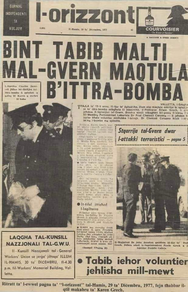 MsFlower76's tweet photo. L-ewwel paġna ta' "l-orizzont" tad-29 ta' Diċembru 1977. 44 sena ilu.
Hekk ħallsuh lill-Professur Grech talli mar għax-xogħol u poġġa l-pazjenti l-ewwel.
#Malta #KarinGrech https://t.co/xJdnFsuzO2