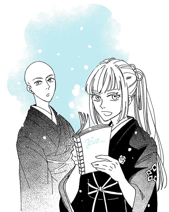 海棠と雪華。
描いていて楽しかった二人です❄
読経での見送りシーン描けてよかった!
#極彩の家 
