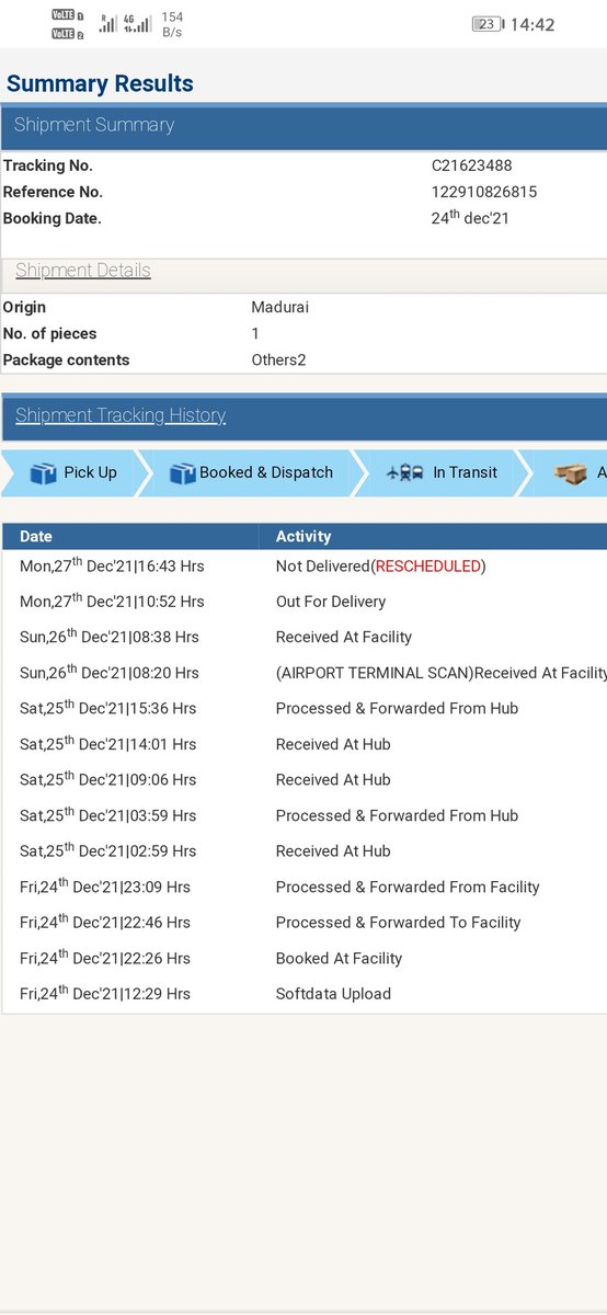 alagukali's tweet photo. @DTDCIndia why do this delivery to delay? https://t.co/juNmnyrZmH