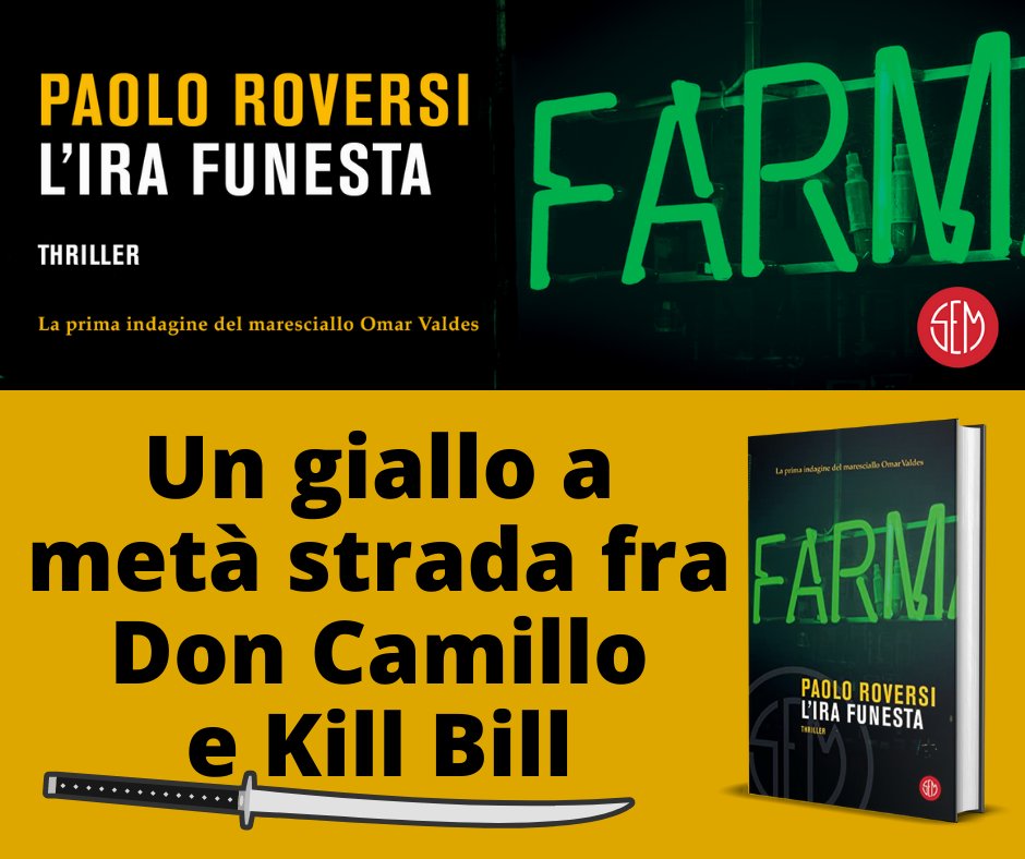paoloroversi's tweet photo. Una storia a metà sstrada fra Don Camillo e Kill Bill ambientata nella Bassa padana e ricca di colpi di scena inaspettati!
#irafunesta #giallo #fiumepo
#giallo #bassa #gaggina #paoloroversi #leggere #scrittura #valdes #siluro
 https://t.co/1YRXS9GLoL https://t.co/NyBcgAcK0Q