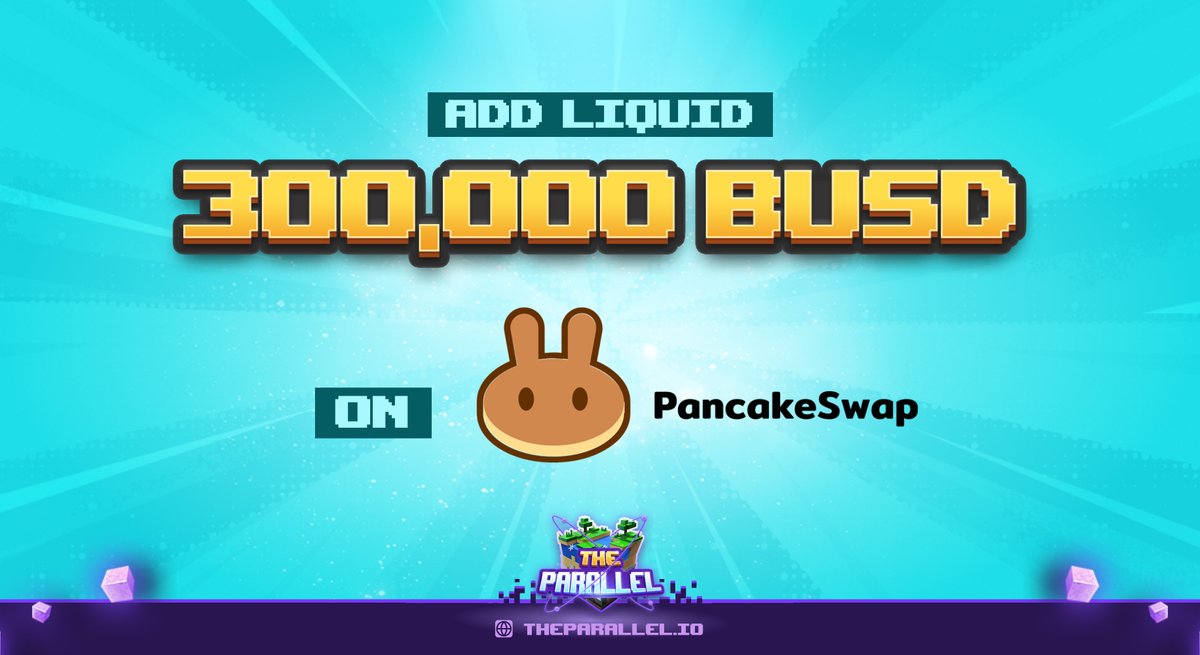 theparallel_io's tweet image. 📌 The Parallel add 300,000 $BUSD to PRL&apos;s liquidity
📌 Everyone can easily buy and sell at PancakeSwap and KyberSwap.

#TheParallel #Super_Listing_Event #Metaverse #PRL