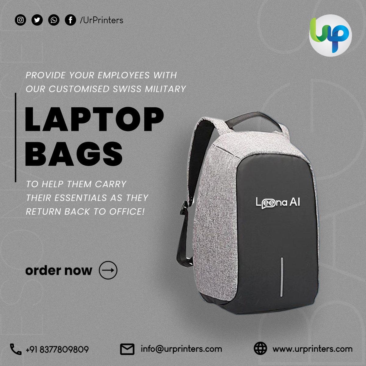 This ultimate business bag is designed with the working professional in mind, and it has several utility sections for storing books, files, a computer, and other everyday items. Order your customized bag today.

Visit: bit.ly/3HgUWjN

#backpack #customizebag #urprinters