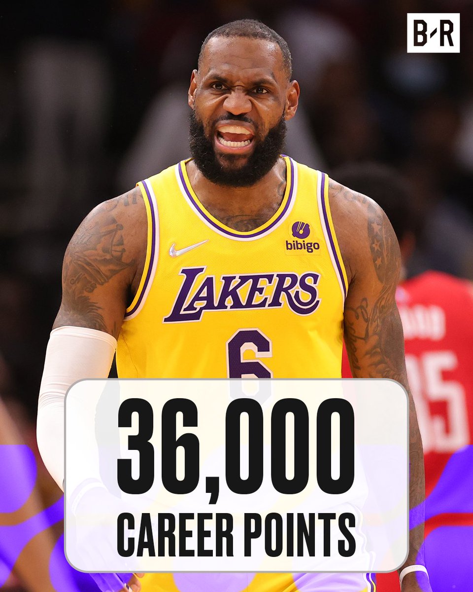 King James is the youngest ever to reach 36K career points 👑 

He turns 37 on Thursday