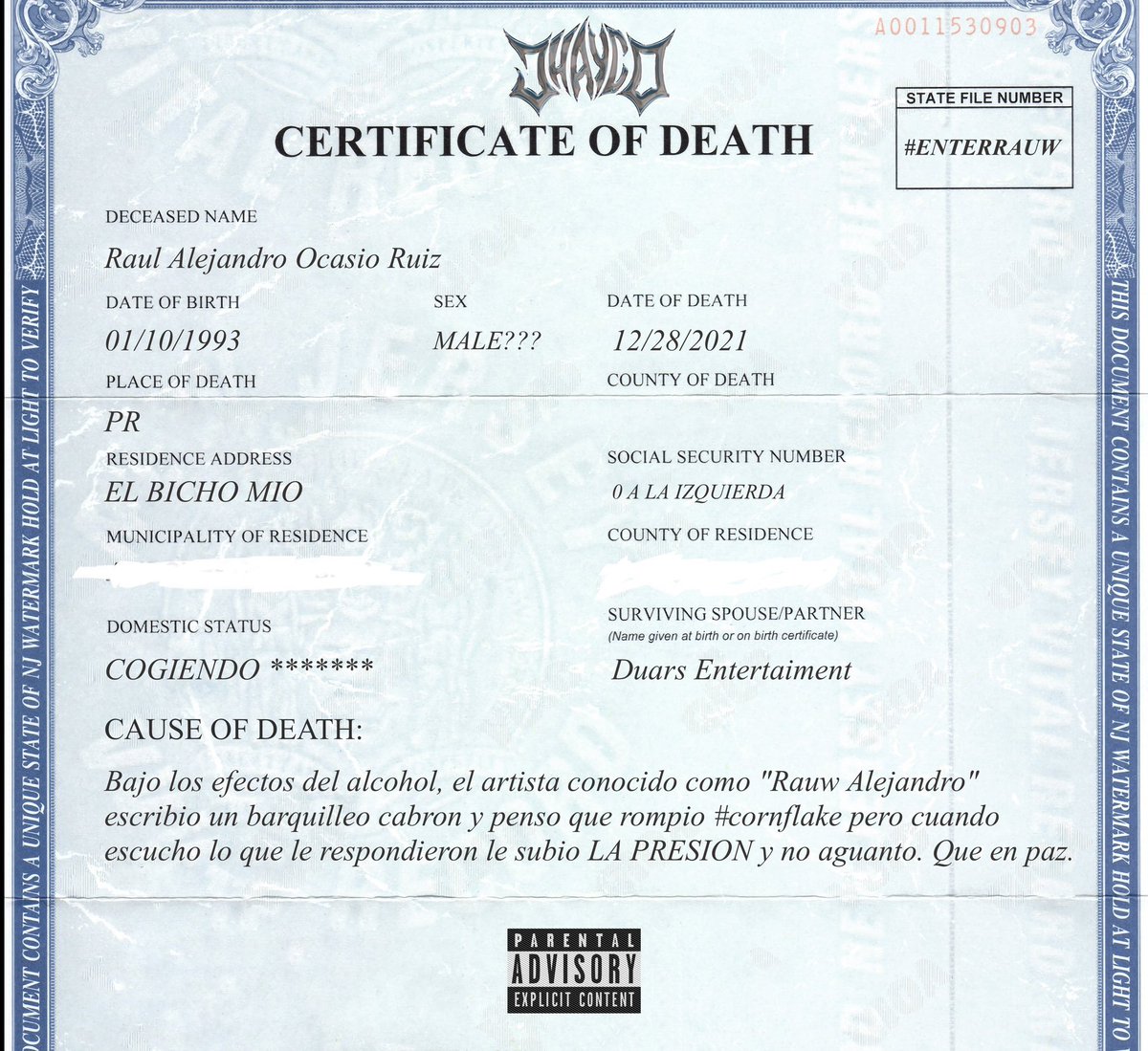 BitwHiro's tweet photo. Enfrentamiento Muy Caliente 🔥🔥
Jhay Cortez vs Rauw Alejandro
Jhayco lanza su tiraera para Rauw
#EnterRauw ⚰
@jhaycortez @rauwalejandro https://t.co/HzDmvxg86Z
