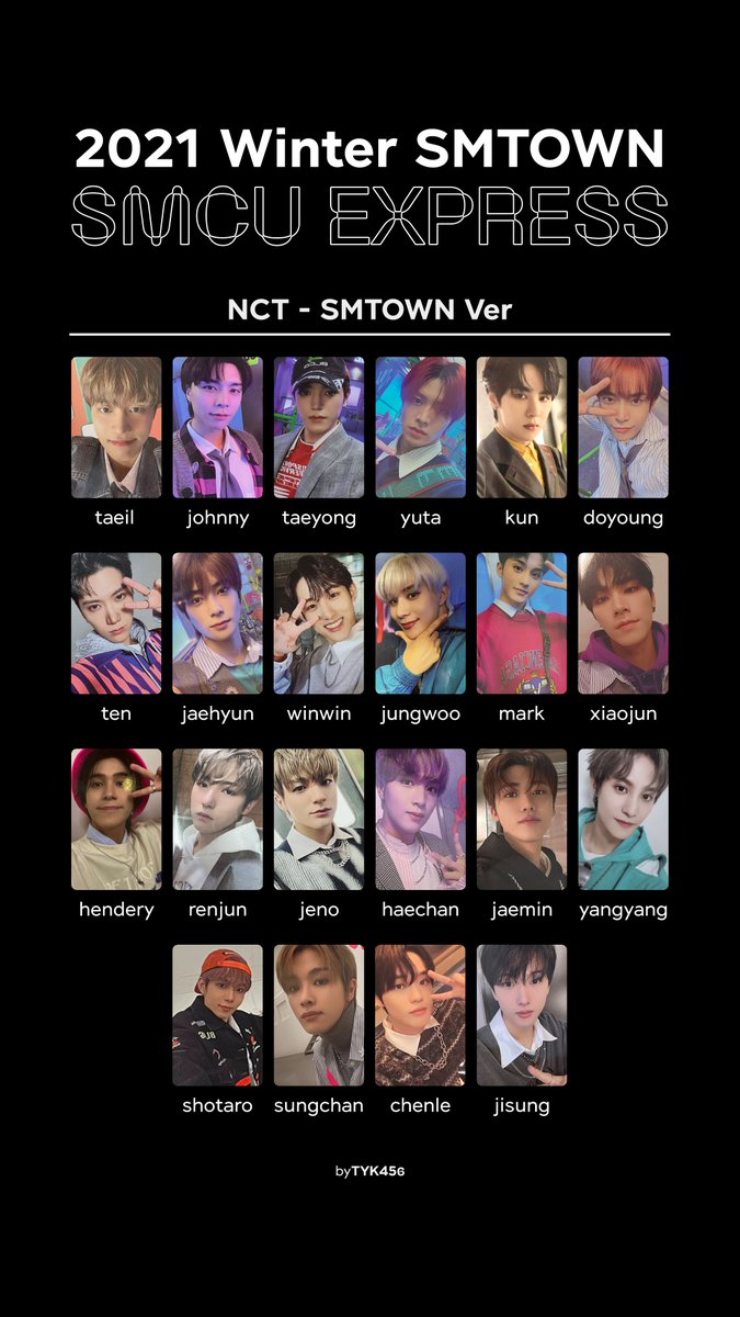 2021 Winter SMTOWN - SMCU Express NCT complete photocard template