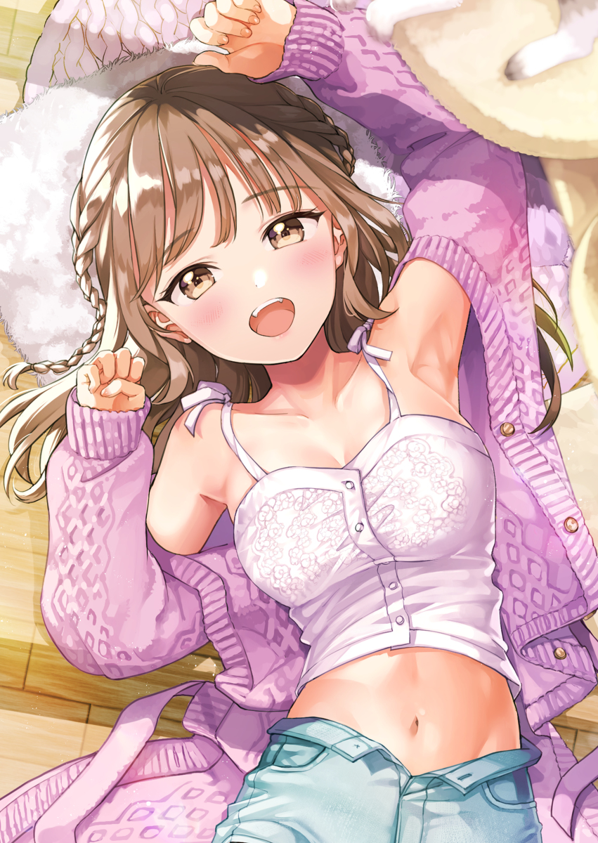 「りらっくす #オリジナル #女の子 #裸足 https://t.co/7v7uF」|茉崎ミユキ🐤５月コミティア【A10a】のイラスト