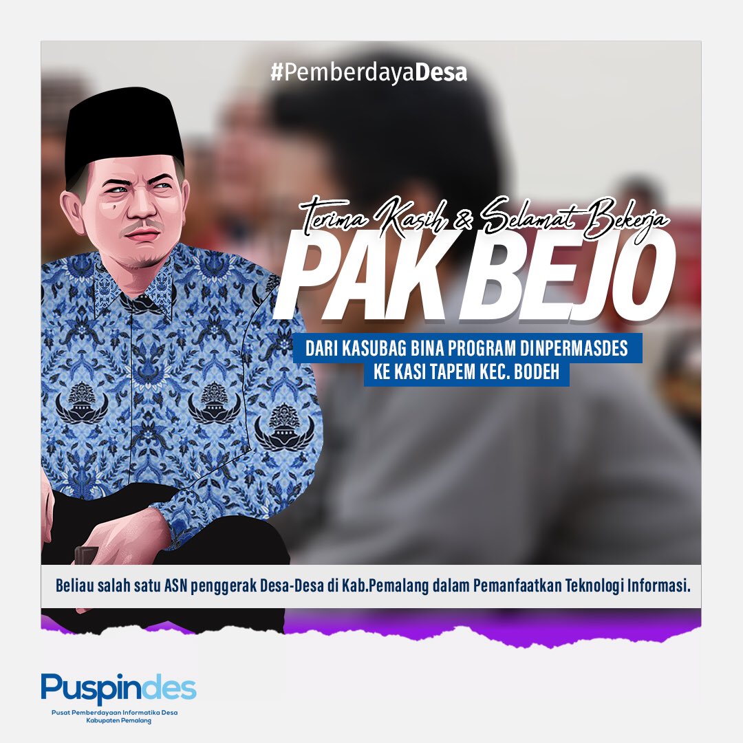 puspindes's tweet photo. Dimana pun tempatnya, tetaplah becahaya untuk menerangi Desa-Desa pak @bejonemojo 

Selamat mengabdi di tempat yg baru, #PakBejo
#Anakdesa https://t.co/TBD5wXCxTr