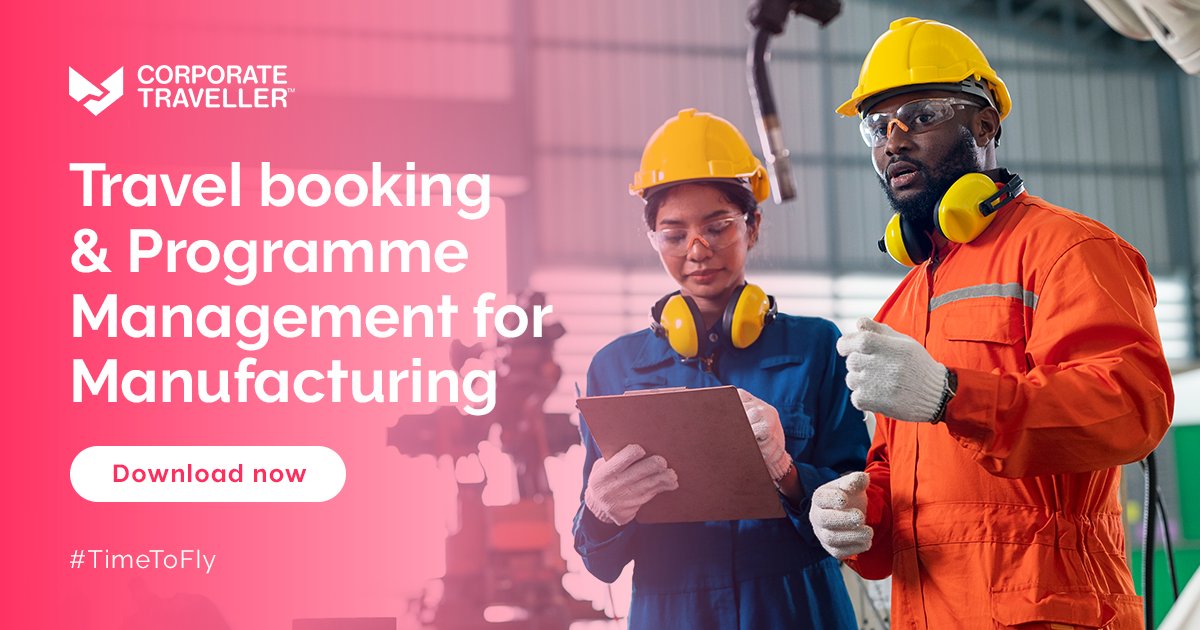 CorpTravellerZA's tweet photo. Benefit from a dedicated team who gets to know every clients business travel needs. Download our Manufacturing guide to learn what our clients had to say about our service: https://t.co/HJbhF8Y3OP
#CorporateTravellerZA #IndustryGuide https://t.co/fFNiMMcDzJ