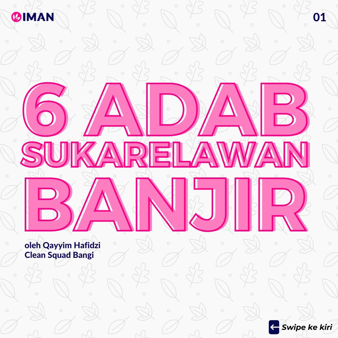 imanmediagroup's tweet photo. Sekarang sedang ramai jadi sukarelawan untuk bantu mangsa-mangsa banjir termasuk IMANGERS sendiri. 

Jom ikuti 6 adab menjadi sukarelawan banjir oleh Qayyim Hafidzi daripada Clean Squad Bangi ini agar kita menjadi sukarelawan yang berakhlak dan disenangi ramai. https://t.co/i6WwlOYCKf