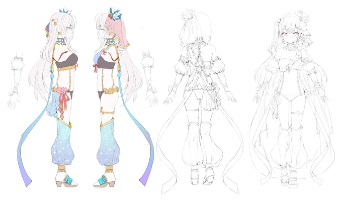 フィギュアのために3面図を描いたりなどしました
冬コミのオリジナル表紙の銀髪の子です～ 