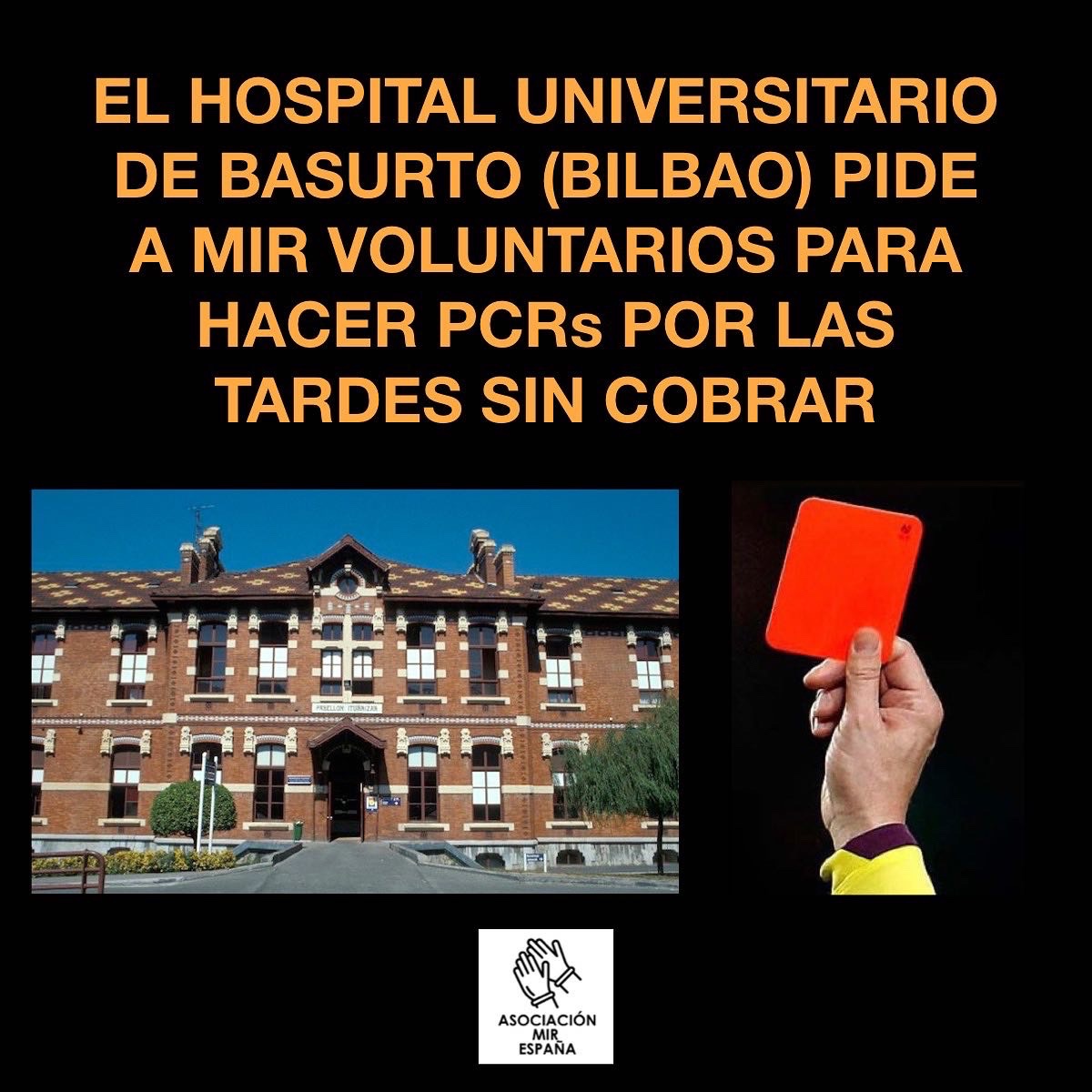 AsociacionMIRe's tweet photo. DENUNCIA MIR EUSKADI

Ahora quieren que los MIR trabajen gratis por las tardes haciendo PCRs en vez de contratar a más personal sanitario para que lo haga. 

Ojito a las palabras que les dicen desde Docencia a los MIR del Hospital de Basurto: https://t.co/0Zp0QrJpNX