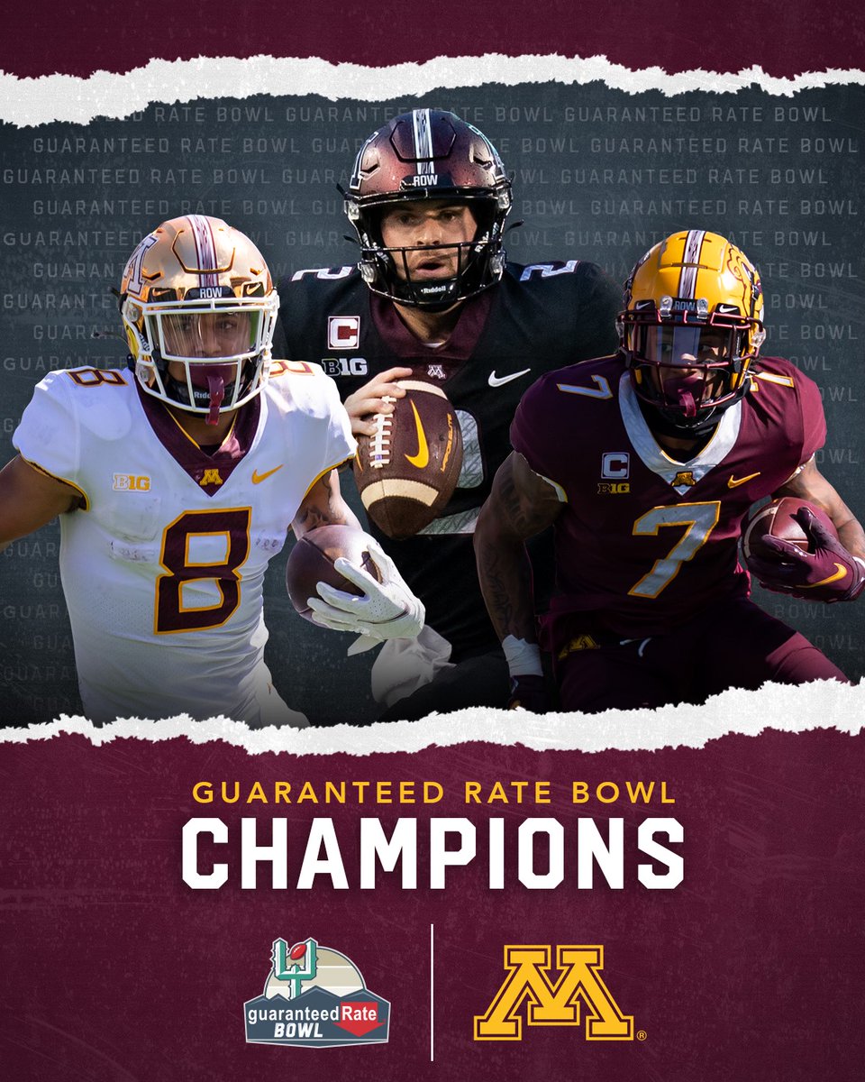 thecactusbowl's tweet photo. The Minnesota Golden Gophers are your 2021 @GuaranteedRate Bowl Champions! 🏆

#RTB // #SkiUMah https://t.co/O59UJ5WinW