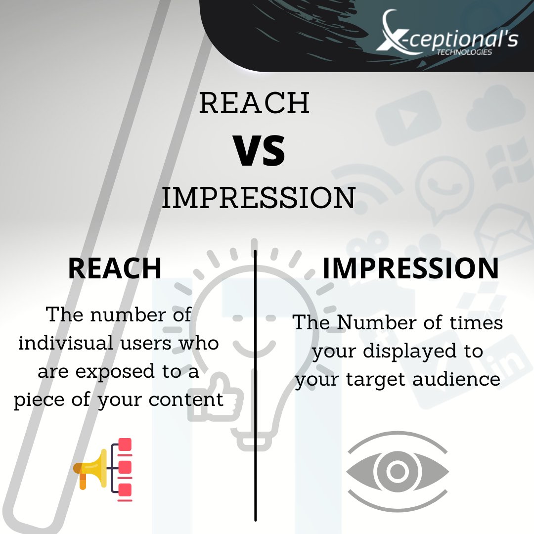 ceptionals's tweet photo. SOCIAL MEDIA IMPRESSION &amp; SOCIAL MEDIA REACH
#digitalmarketing  #marketingagency #ppc #webdesign #webdesigning #webdevelopment #wordpress #laravel #laravel5 #phpdeveloper #logodesigner #socialmediamarketing #affiliatemarketingbusiness #business #ECommerceProductListing https://t.co/F1CaESRoBE