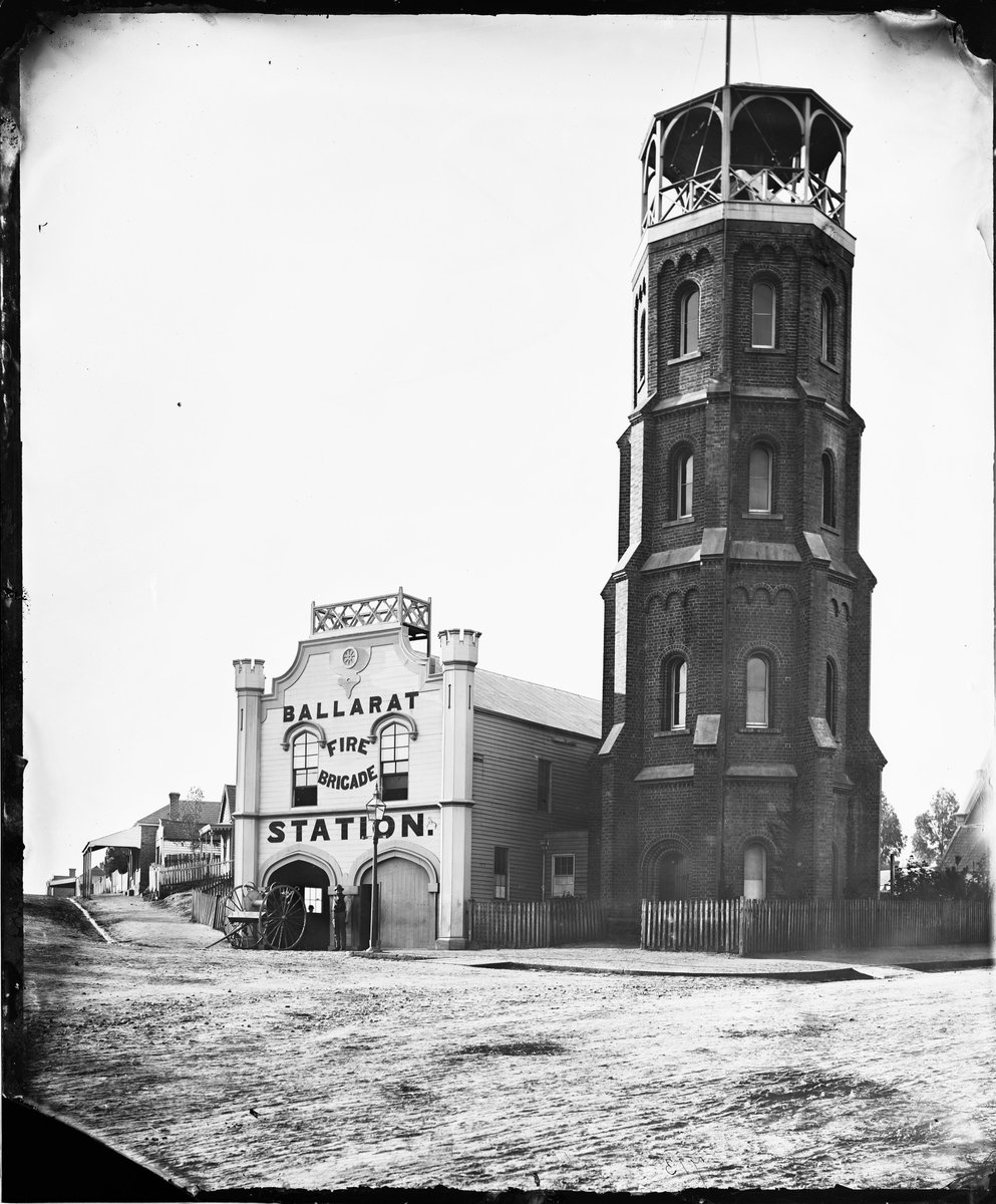 #wikipedia Have just uploaded an image of the Ballarat Fire Station c. 1873 from @statelibrarynsw and added some references but the article still needs work (architect, origins etc.) if anyone is interested? https://t.co/i6a3bHUaBx https://t.co/KpjTuk9Hcf