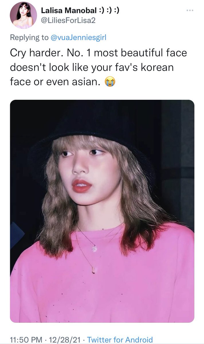 solopopstar's tweet photo. its crazy how they’re always calling jn a white wannabe but here they are saying their fave “doesn’t look asian” ??? so proudly too 🤨 https://t.co/Cfai1MgTh8