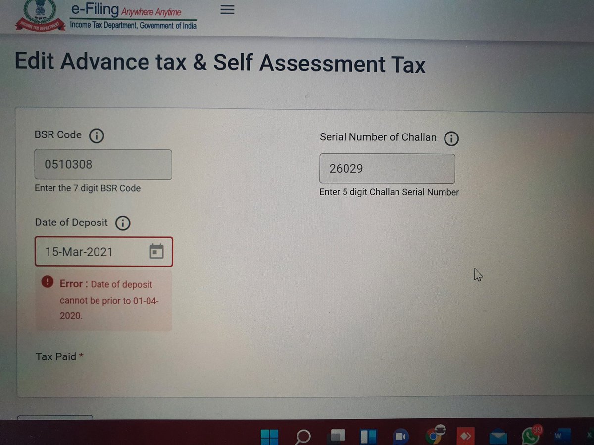 See the Stupid error that this portal is showing kindly look into the matter and extend due dates immediately #Extend_Due_Dates_Immediately #extendduedates <a href="/nsitharamanoffc/">Nirmala Sitharaman Office</a> <a href="/IncomeTaxIndia/">Income Tax India</a>