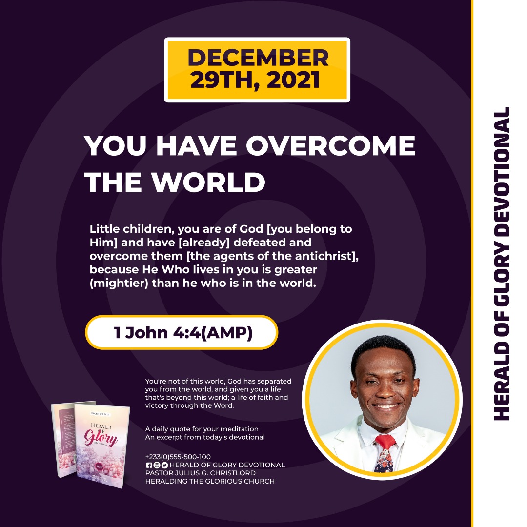 "You're not of this world, God has separated you from the world, and given you a life that's beyond this world; a life of faith and victory through the Word."

 -✍Pastor Julius G. ChristLord💫

#Reflection 
#ChildOfGod
#Overcomer