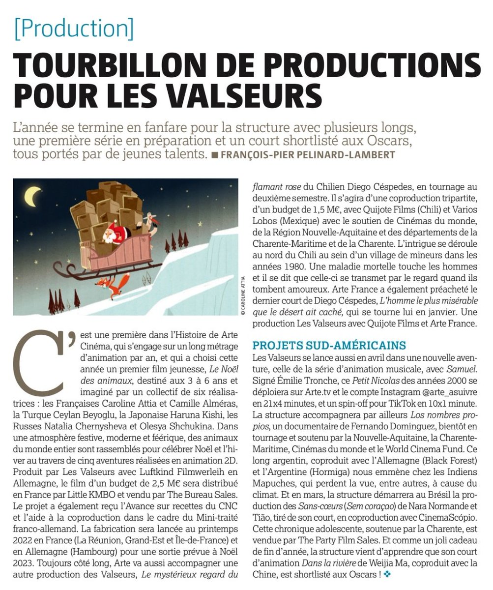 Hâte 2022 🌪️🎬 ! Aperçu de nos prochaines productions cinématographiques chez <a href="/LesValseurs/">Les Valseurs</a> dont certains soutenus par <a href="/NvelleAquitaine/">Nouvelle-Aquitaine</a> <a href="/ALCA_NAquitaine/">ALCA</a> 💪 Nos projets de film de fiction, documentaires et d'animation à découvrir ici dans <a href="/lefilmfrancais/">Le film français</a> 👇