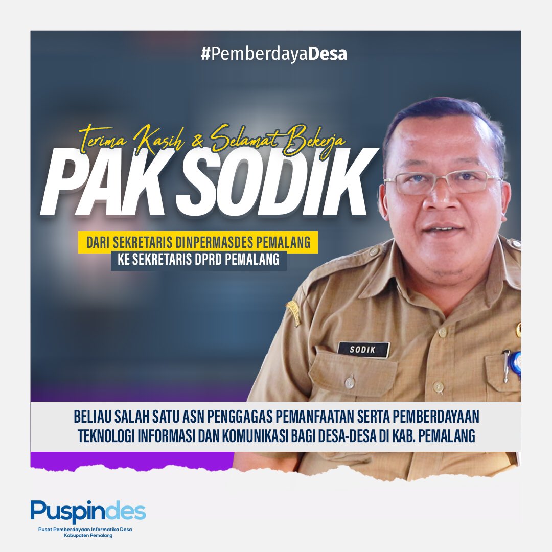 Semangat berinovasi di  <a href="/setwanpemalang/">Sekretariat DPRD Pml</a> pak <a href="/IsmantoSodik1/">kidoskewalik</a> 

Mari manfaatkan teknologi infomasi dan komunikasi untuk menampung dan menyerap aspirasi masyakarat desa di Kabupaten Pemalang.

#PemberdayaDesa
#Desapintar