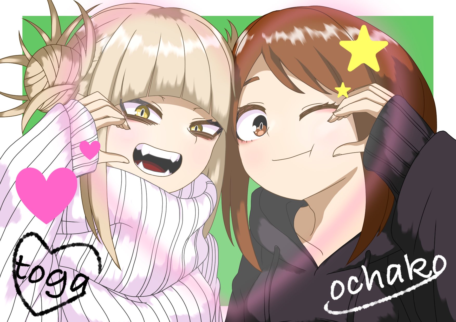 じんじゃえる トガ茶 絵描きさんと繋がりたい イラスト好きな人と繋がりたい トガヒミコ 麗日お茶子 トガ茶 T Co Y0xftj5iai Twitter