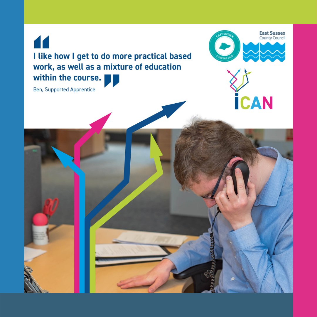 CareersHubES's tweet photo. Apprenticeships are a great way to get on-the-job experience and qualifications to set up your future.
Why not spend some time looking at how they could change your life?
Go to https://t.co/L5Ihim816S to find out more.
#iCan #EastSussexISEND #PWDM #Appreticeship #Careers https://t.co/WxV3dloqbu