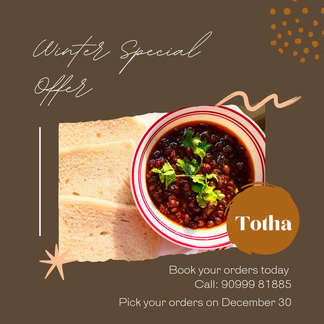 kelpie26's tweet photo. #kookie_kitchen_2021 - a small business, by my mother.
We bring you #totha, a #Spicy #WINTER #delicacy
You could call on the number below or message me.
#Ahmedabad #only #SmallBusinesses #smallbusinessowner #homecooked https://t.co/nUASYg4BLF