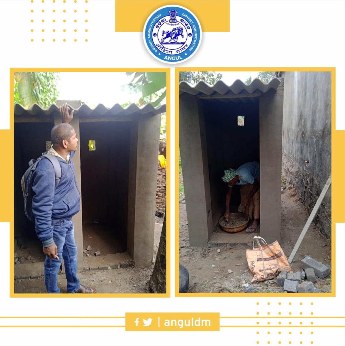 IHHL verification at Papasara village of Handapa GP in Kishorenagar Block under the Swachha Bharat Mission.