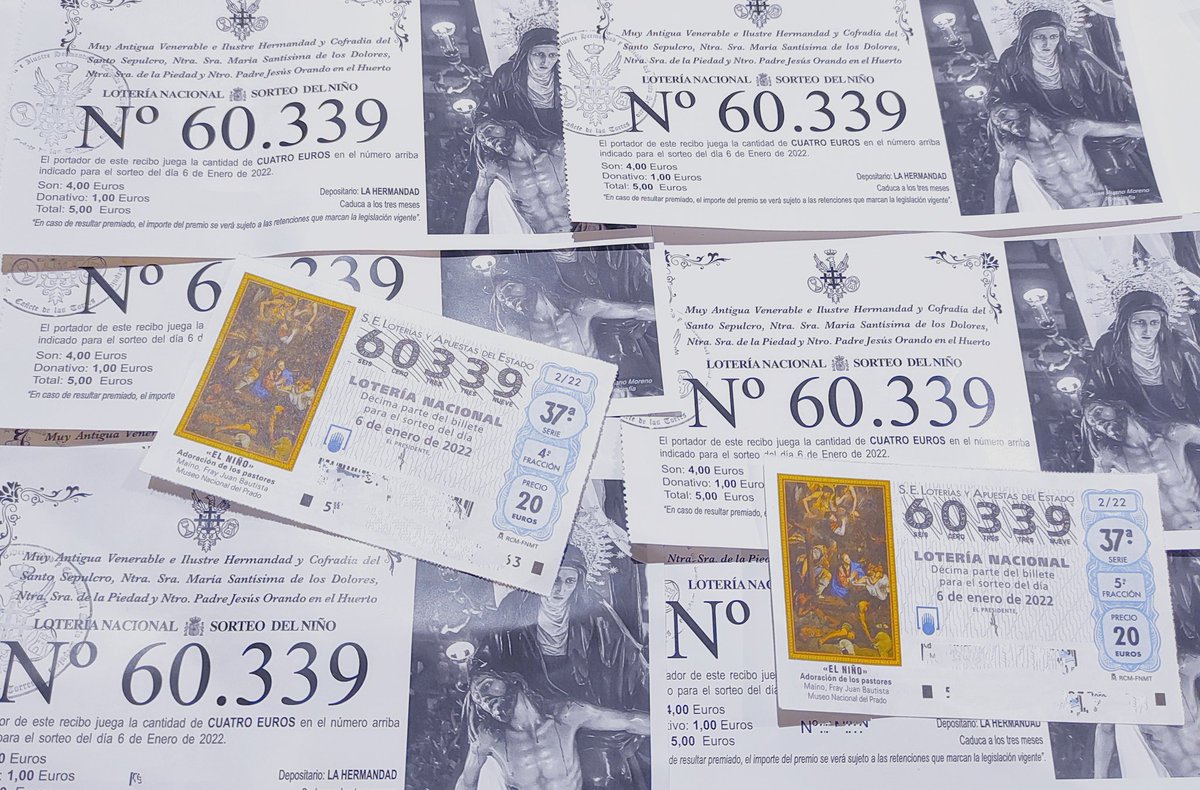 🍀 🍀 6⃣ 0⃣ 3⃣ 3⃣ 9⃣ 🍀 🍀

La Lotería del Niño está en marcha!! 

Para esta hay menos tiempo de venta, así que corre!! 

Este nuevo 2022 seguro nos tiene algo bueno preparado! 

Punto de venta habituales o contacta con nosotros!!