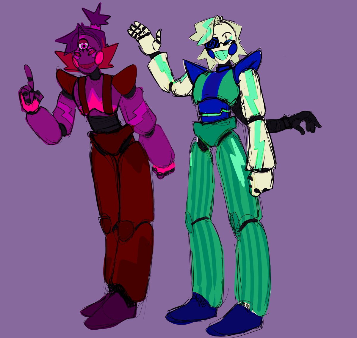 Glamrock-ified my sonas!